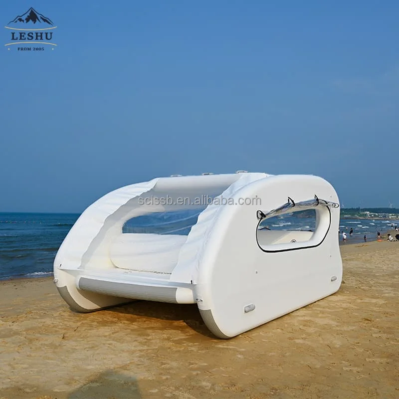 Горячая Распродажа 6-8 человек надувной плавучий остров морская Вечеринка надувная яхта утолщенная ПВХ дрифтерная лодка