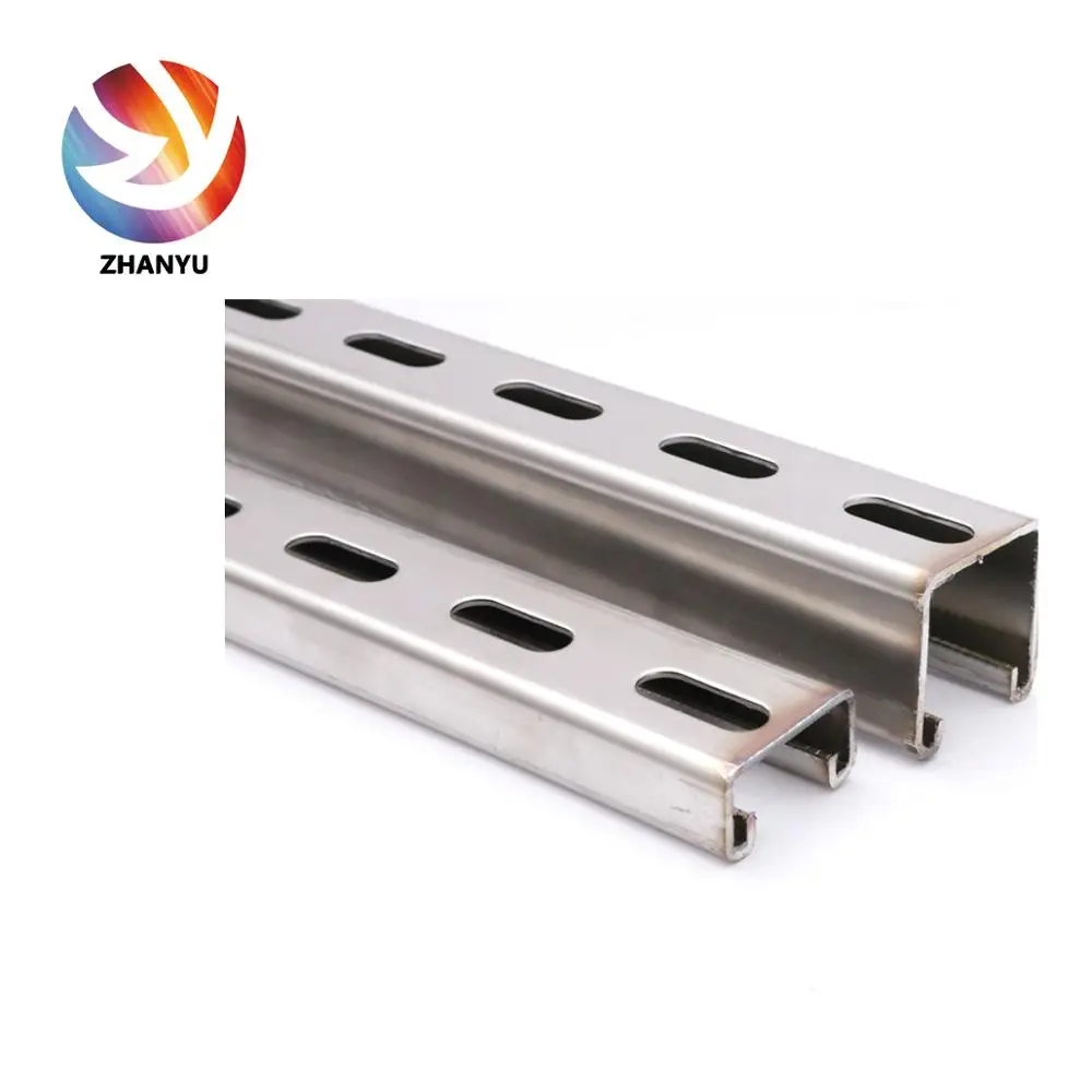 
304 316 Stainless steel 41X41/52/62mm C Channel steel Structural Channels Unistrut C Channel Profiles 