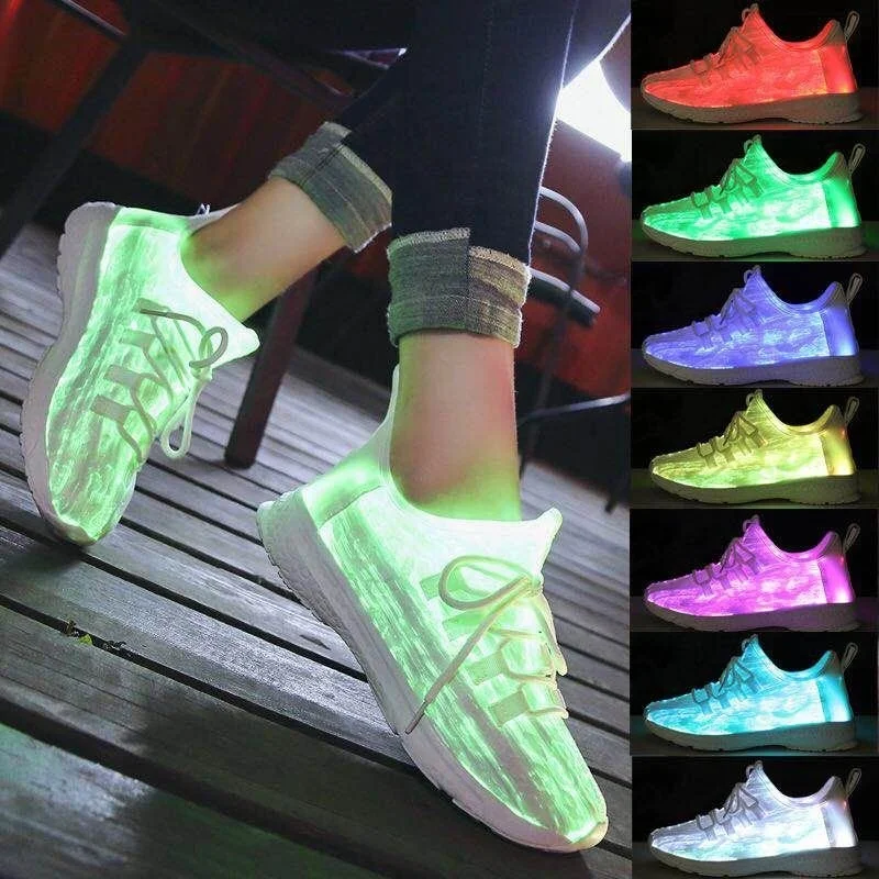 Optical Fiber Light Upper Luces Led Para Zapatillas Color Changing Led Lights Shoes Shoe Decorations Kids, Men and Women Plastic