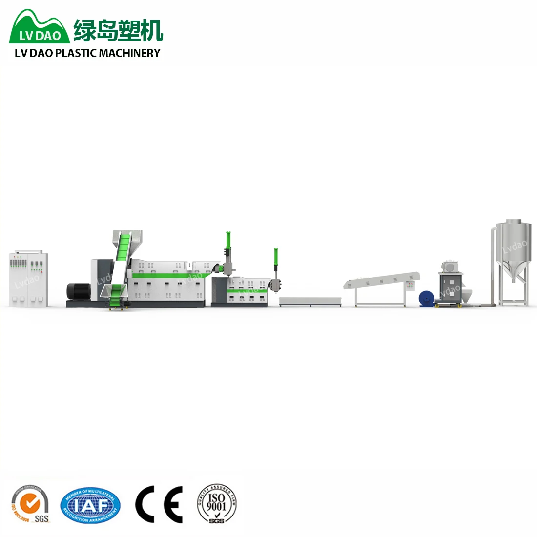 Lvdao plastic pe pp biodegradable Pellet pelletizer granulator granules recycling making extrusion machine