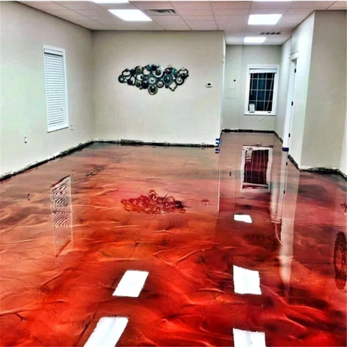 
AB glue epoxy resin metallic floor paint kit best metallic epoxy floor coating system 