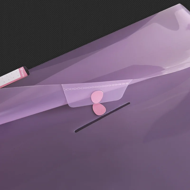 Document Wallet A4 Plastic Button Bag File Folder Filing Products Bag For Documents