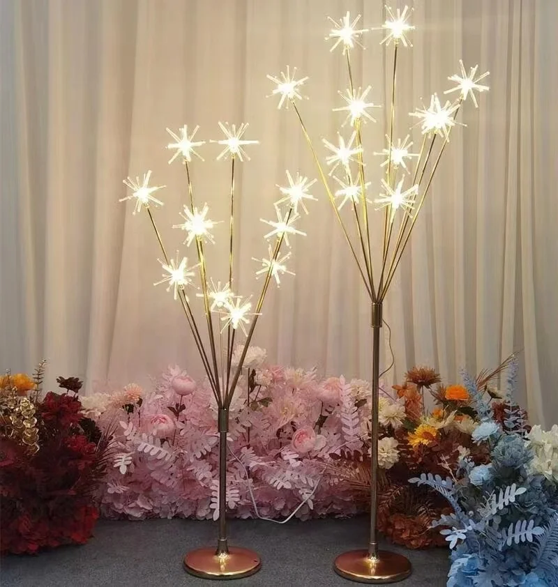 Factory Supplies Star fish LED Golden Electroplated Road Lead Lights Wedding background lighting Centerpieces Home Decoration