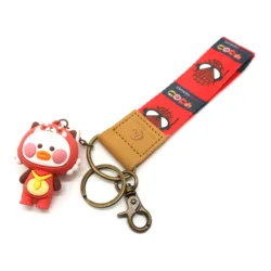 Anime 3D Mouse Miniature Figures Key Chain Figure Spider Man Key Chain with Full Heat-transfer Printing Lanyard Strap