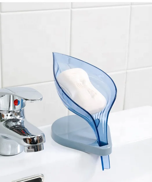 
Leaf shape multifunction durable bathroom plastic soap dish for decorative 
