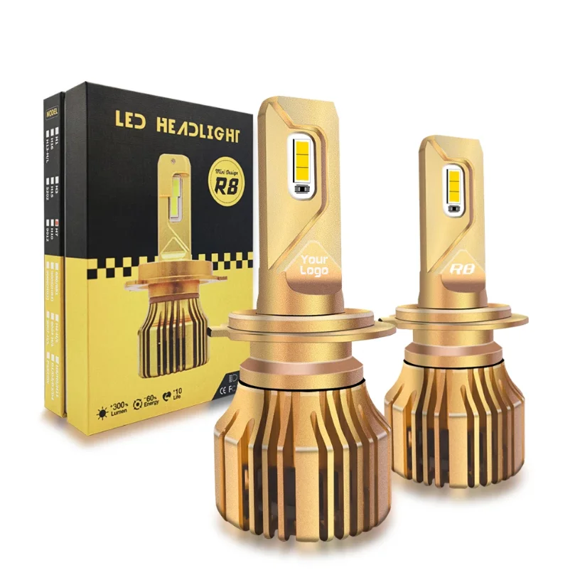 Супер яркие 110 лм 9004 Вт R8 автомобильные лампы H1 H3 H4 H7 H11 H13 Высокопроизводительные светодиодные фары 9005 9006 9007 автомобильный комплект