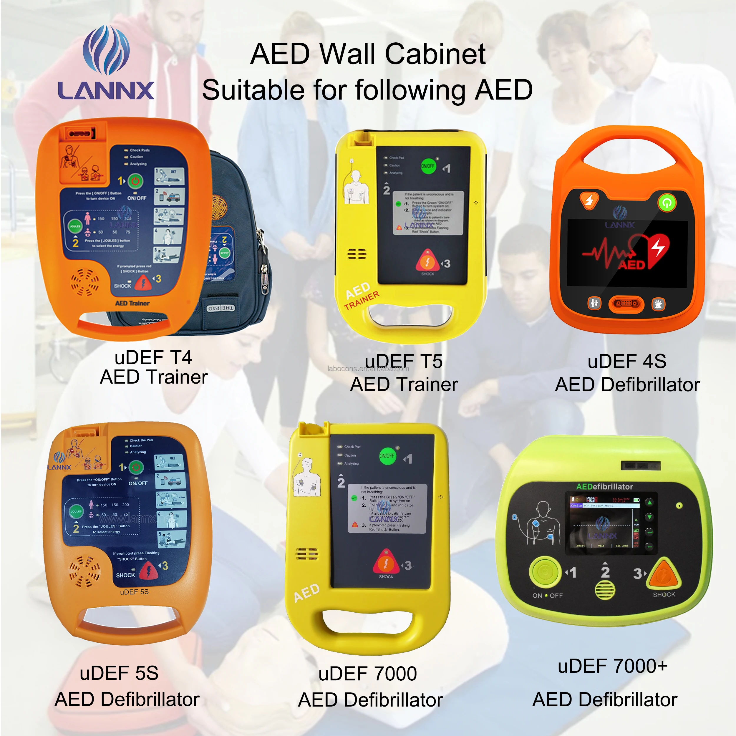Fully stocked product Portable Aed Automated External Defibrillator machine With Aed Cabinet Outdoor Plastic Aed Cabinet box