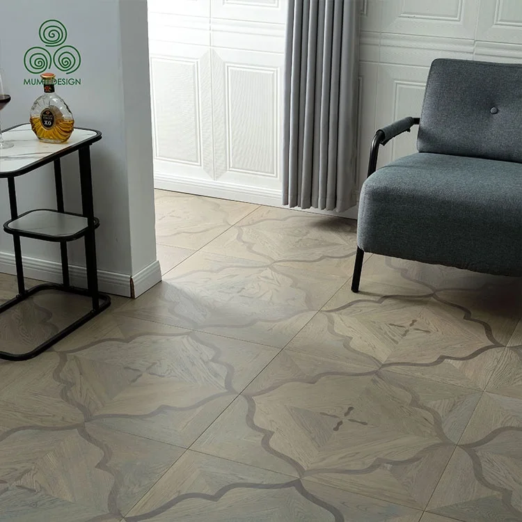 MUMU Indoor Decorative Versailles Deck Colors Herringbone Hexagon Square Real Wood Parquet Floor
