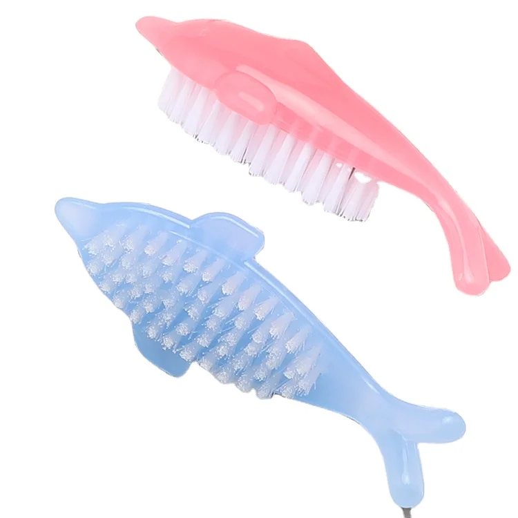 Hot selling dolphin nail brush to remove nail dust and stains