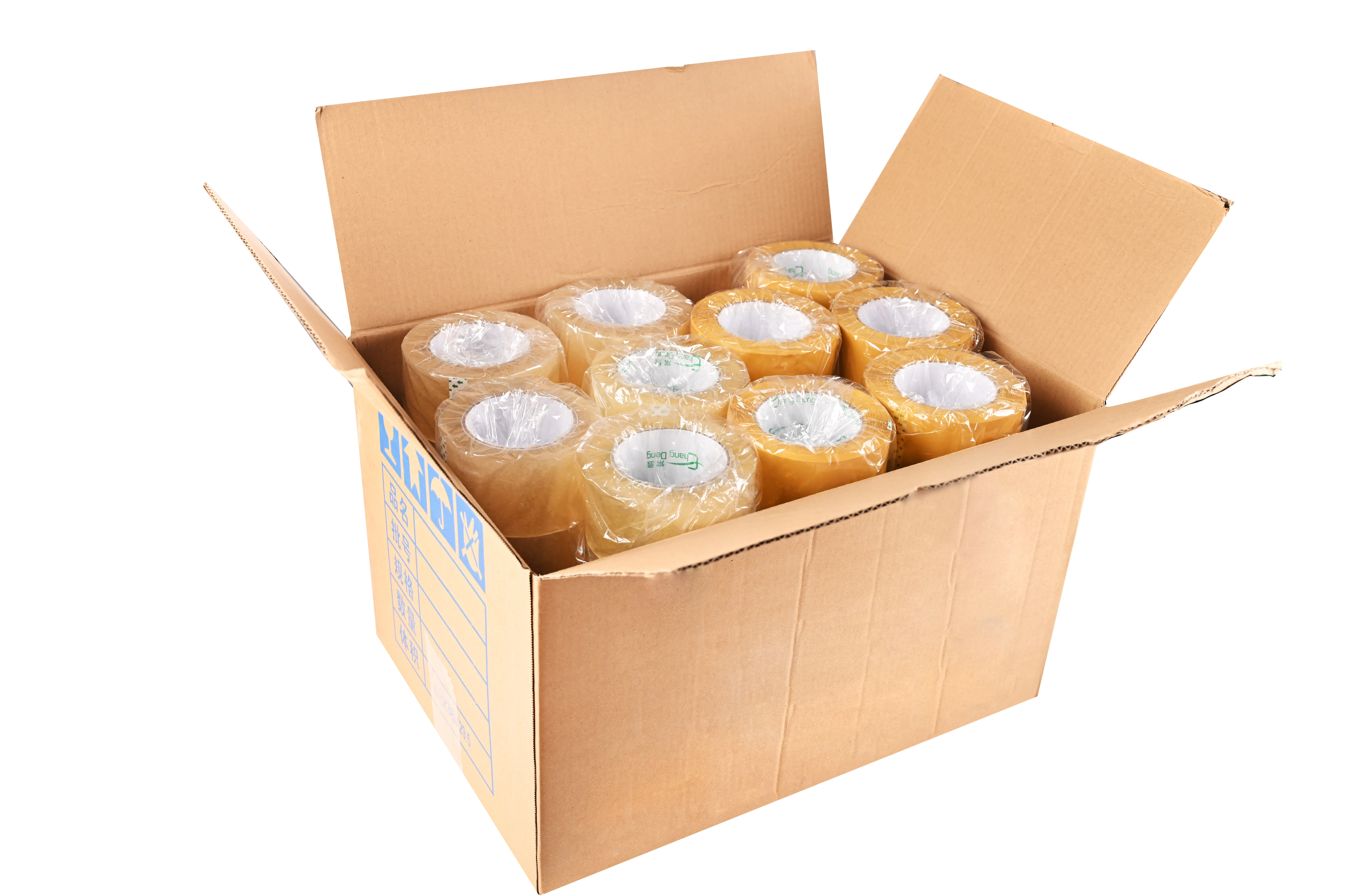 Custom Bopp Adhesive Single Sided Clear Tape Logo Clear Box Packaging for Sealing Cartons PVC and Paper Material