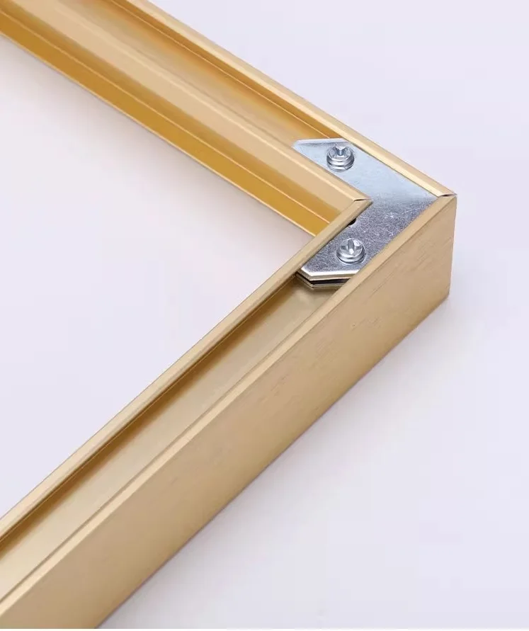 Custom High-end Aluminum Alloy Metal Frame Decorative Living Room Bathroom Hanging Wall Canvas Picture Photo Mirror Frame