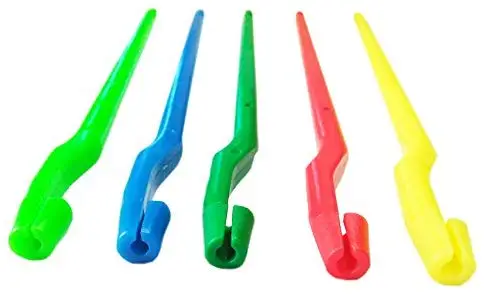 SAMSFX Fishing 10 Pieces x Plastic Multicolor Fishing Hook Disgorgers Detacher Dehooker Hook Removal Tool