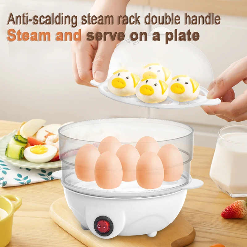 Household Kitchen Automatic Rapid Egg Cooker Machine 7 Egg Capacity Electric cheapest steaming eggs in steamer