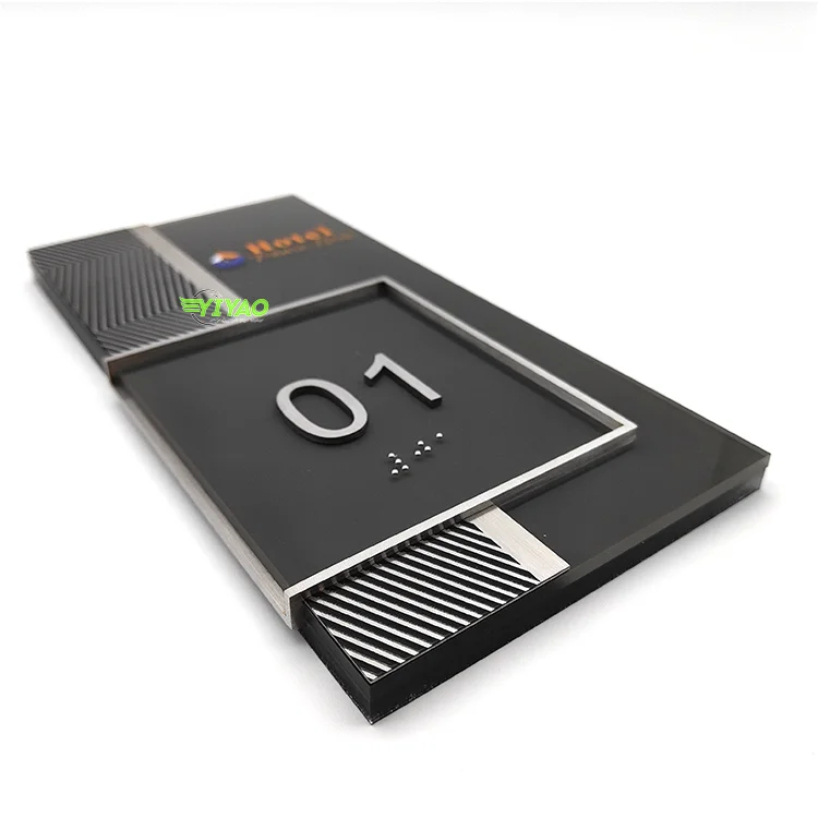 YIYAO apartment house modern door plate metal room number