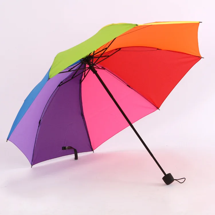 Wholesale 3 discount 8K Korean creative rainbow umbrella outdoor lovers gift umbrella