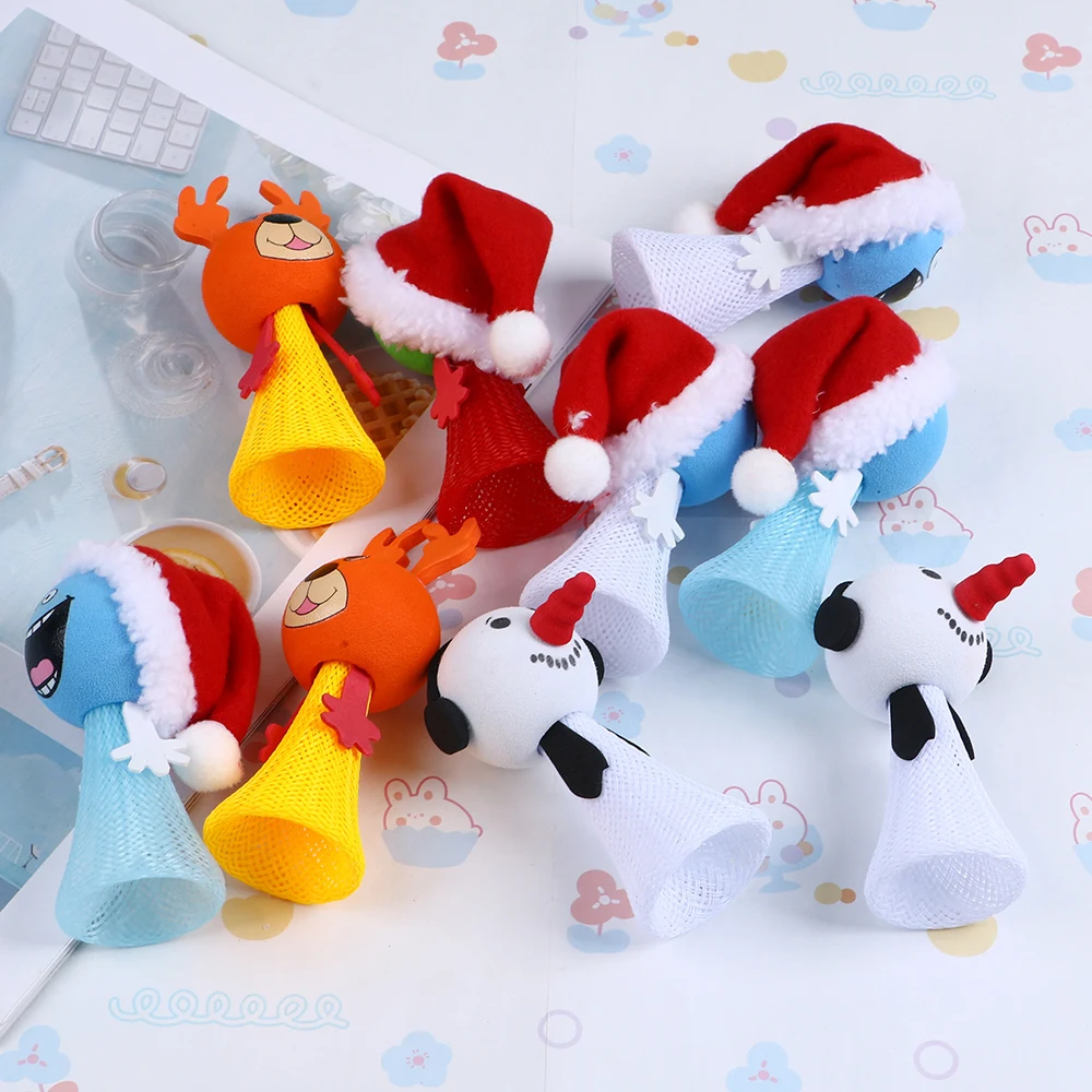 Christmas Party Toys New Kids Stress Release Eva Jumper Spring Smile Face Capsule Novelty Toys Gift
