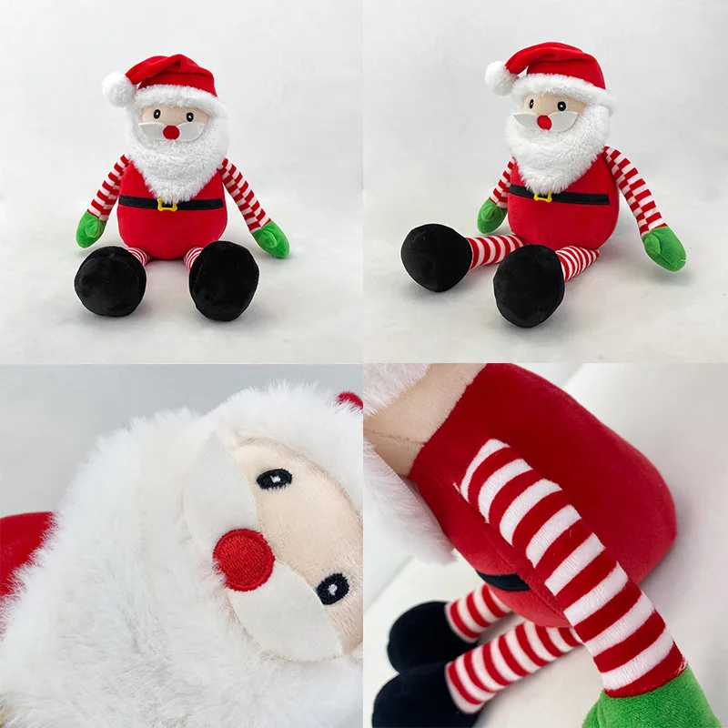 Christmas Stuffed Doll Santa Elk Claus Elf Snowman Plush Toys For Carnival Festival Present Gift For Children Festive Decoration