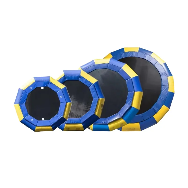 Funworldsport Outdoor Water Amusement Inflatable Jumping Trampoline Inflatable Water Play Toys for Kids
