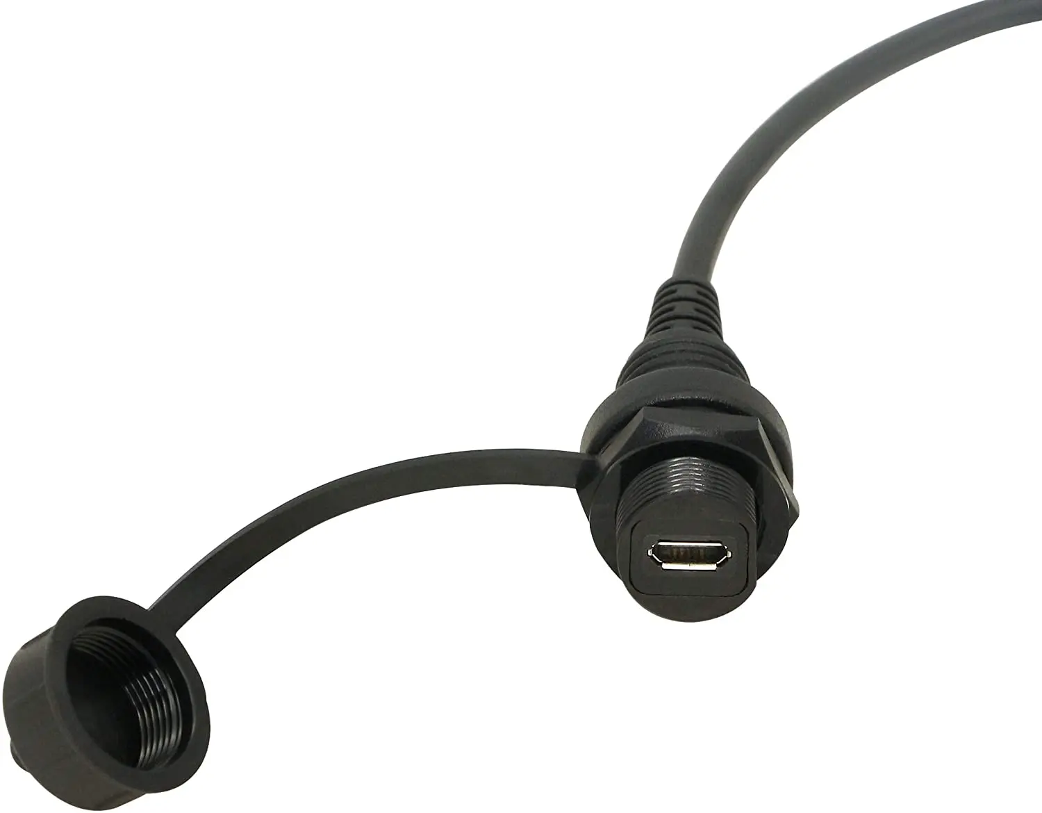 Micro Usb Ip67  5pin Male To Micro 5pin Female  Connector For Car Boat DashboardMicro Usb Panel Mount Extension Dash Flush Cable