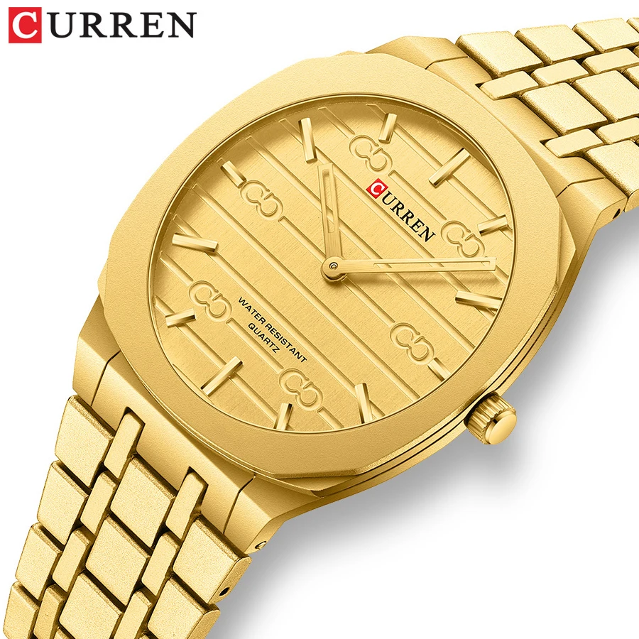 CURREN 8444 Sport Men Watch Top Brand Luxury Waterproof Male Watches Clock Stainless Steel Quartz Business Original Wristwatch