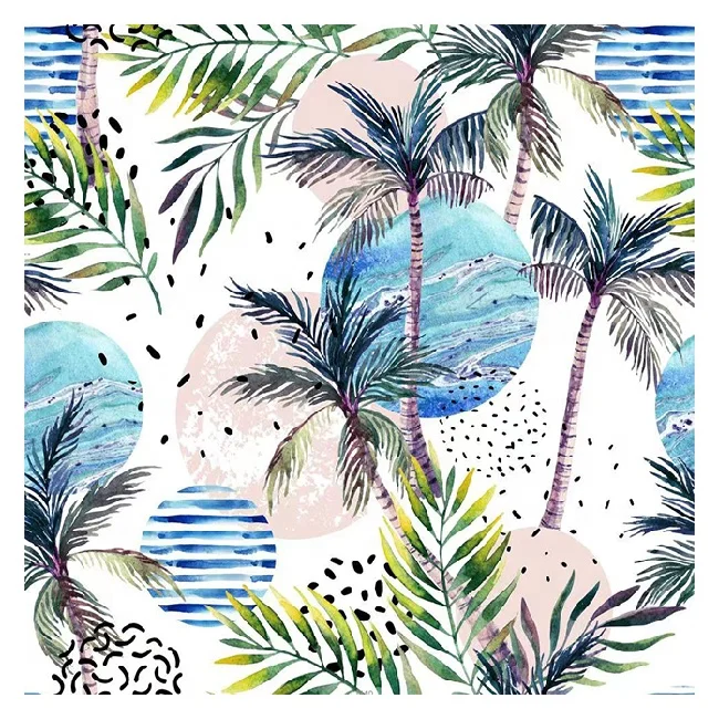 Hawaiian digital printed organic cotton oxford mens shirt fabrics 100 cotton for dress for shirt