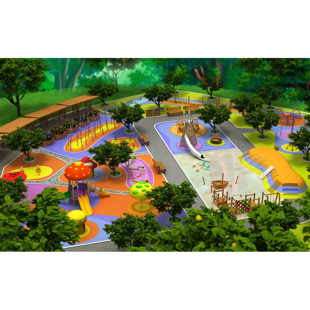 Custom cheap playground slides OEM customized kids outdoor playground equipment play set for kids outdoor playground supplier