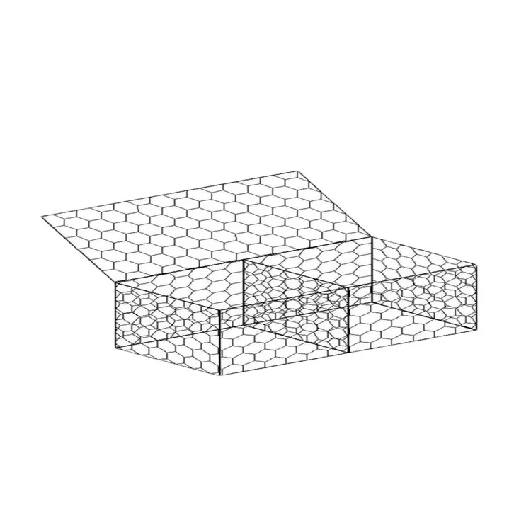 Прямая продажа 60x80 мм 80x100 мм 100x120 мм 110x130 мм апертура 2,7 мм 3 мм 3,2 мм Шестигранная плетеная габионная коробка/габионная корзина