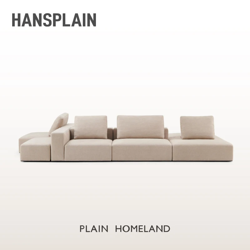 Living Room Furniture Sofa Set 7 8 Seater Sectional Modular Sofa Fabric Square Couch Sofa