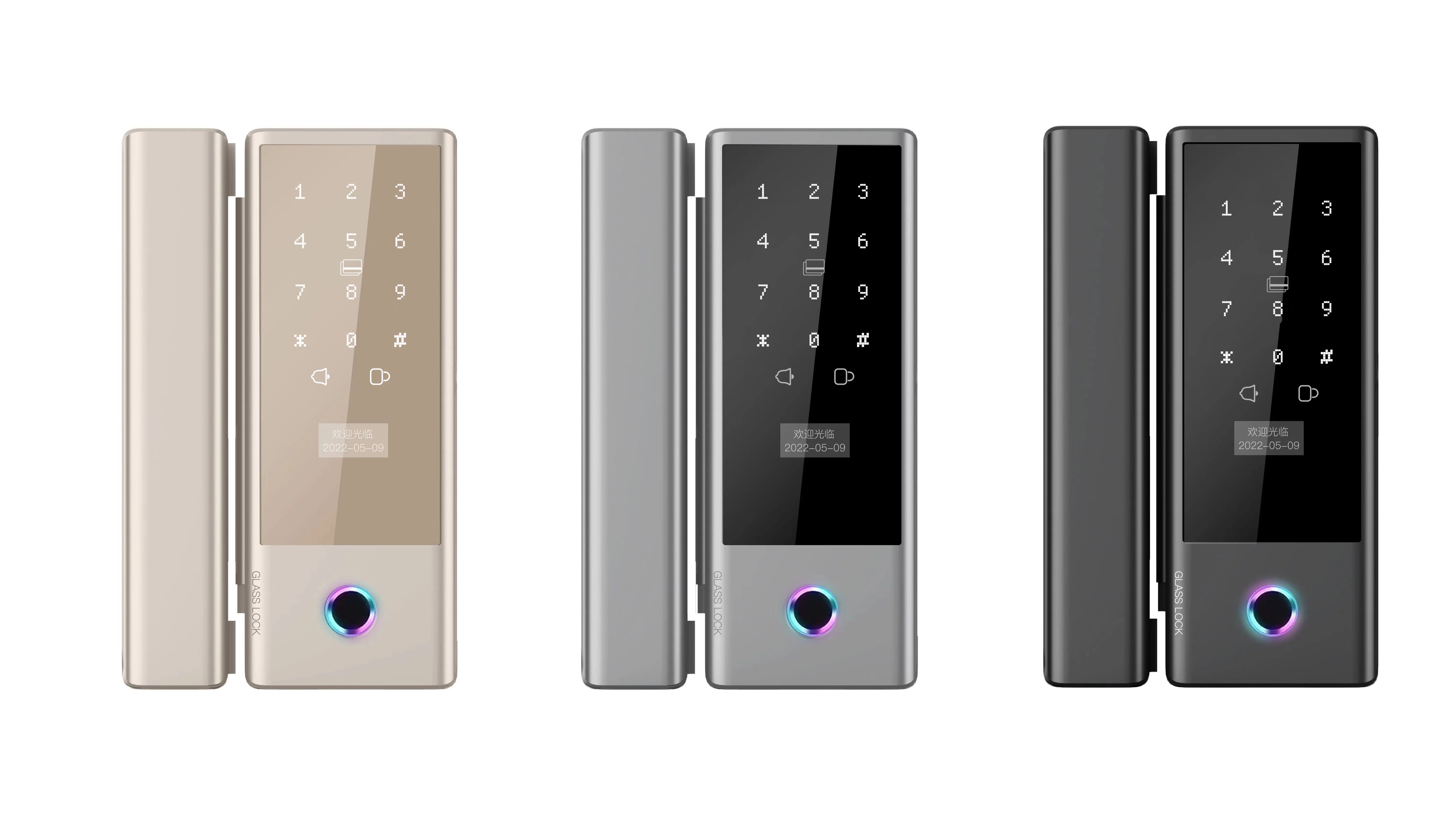 Hot Sale G10S Glass Lock Intelligent Code Fingerprint Electronic Smart Door Lock For Glass Door