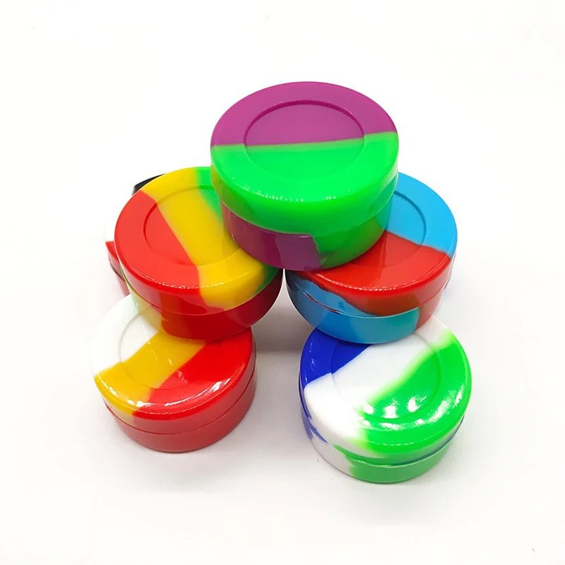 Factory High Compressibility Dishwasher Safe 2ml Silicone Oil Storing Water Proof Multicolor Container Cigarette Cream Box