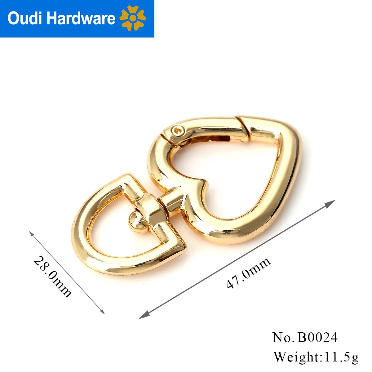 Best Sell Ring Clasp Heart Ring Rose Gold Triangle Ring Metal Webbing Hardware For Woman