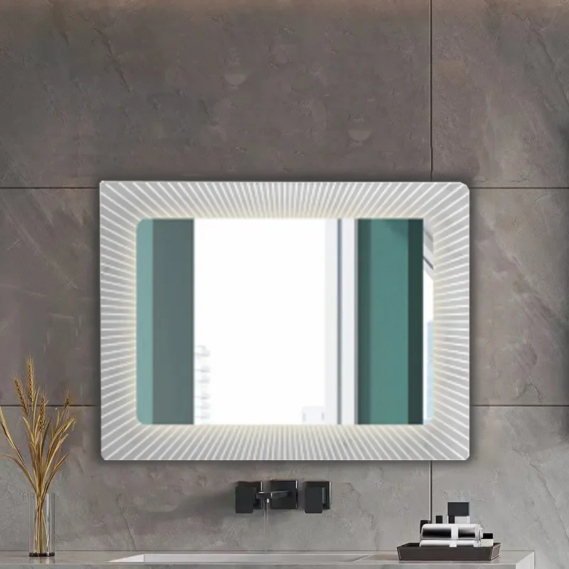 Norhs Smart Backlight Large Rectangular Wall Mirror Home Decor Modern Touch Screen Vanity Antifog Big mirror with light bathroom