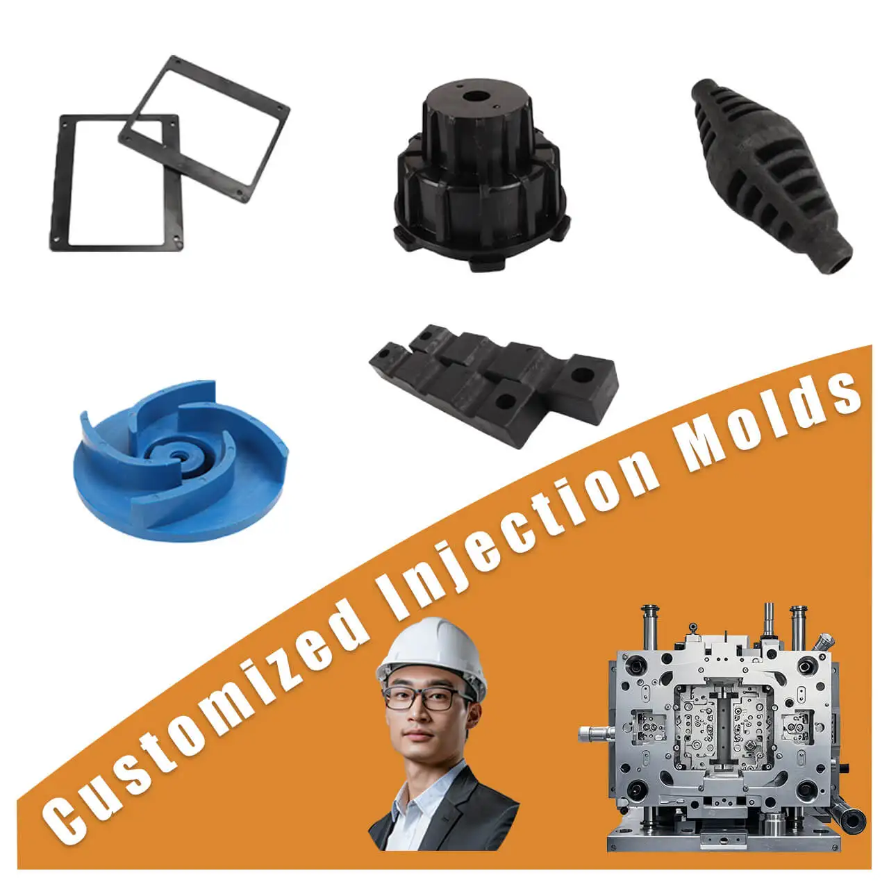 High Precision Injection Molding ABS Mold Custom Metal Mould Shenzhen Household Products Made Steel PVC Rubber PU PP Materials