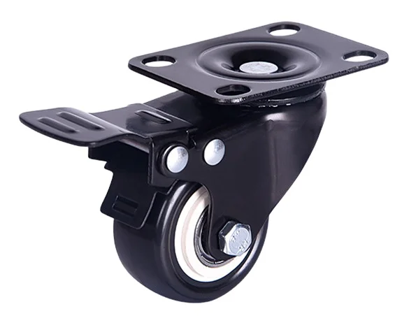 Factory direct 50mm castor polyurethane office universal wheel packing machine castor wheel