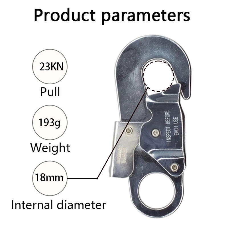 JENSAN Custom 23KN Metal Double Action Stamped Snap Hook For Fall Protection