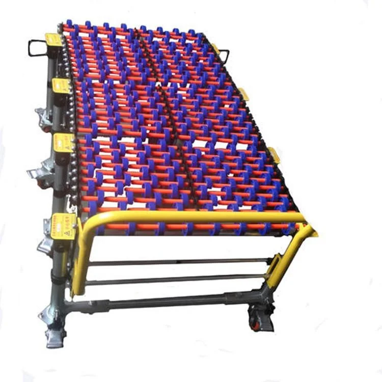 
plastic wheel gravity expandable conveyor for loading container 