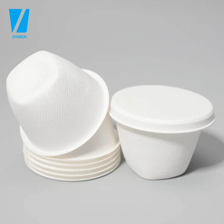 Sauce Cup Manufacturer Customise Tiny Bagasse Disposable Biodegradable Sauce Cup