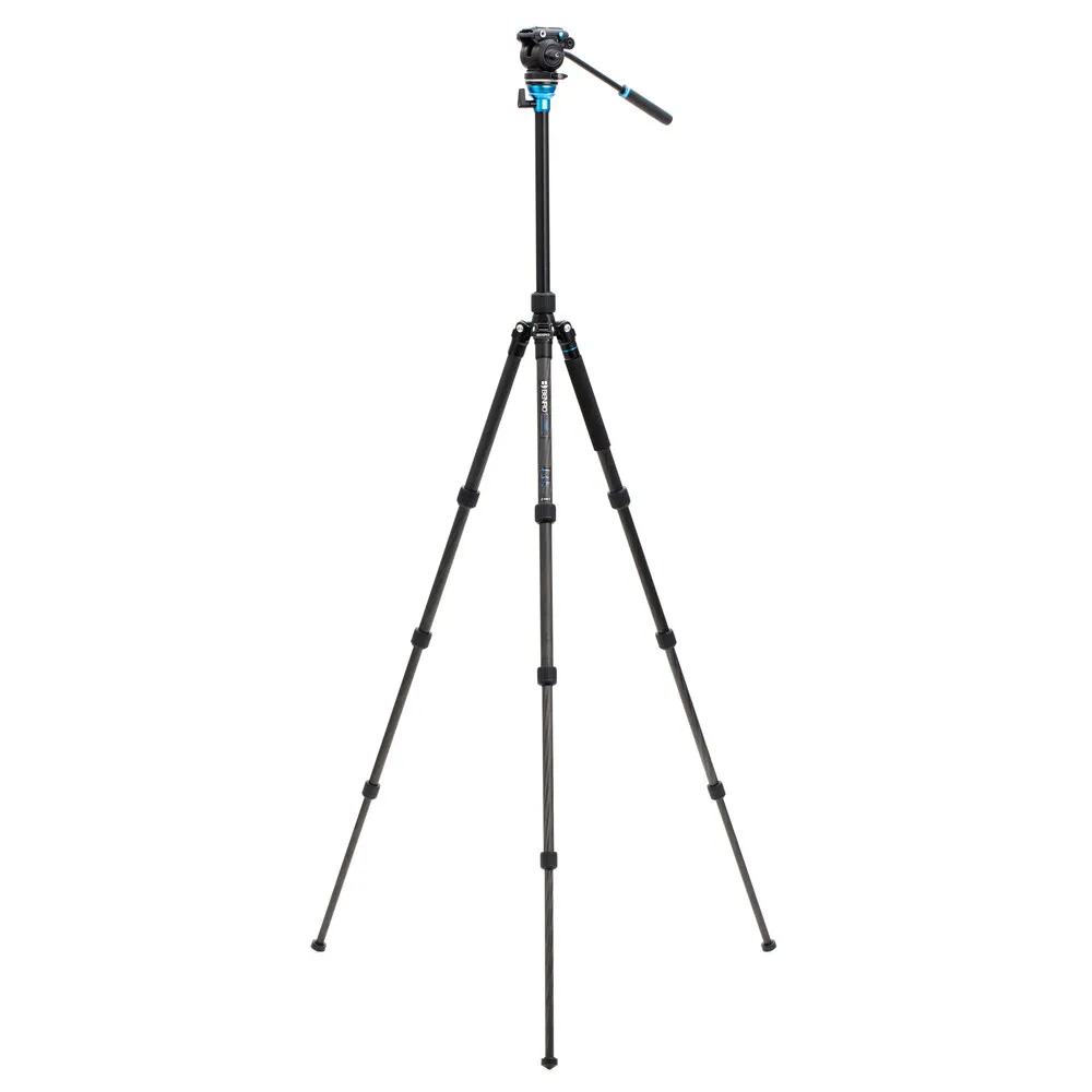 Free Shipping Compact Lightweight Carbon Fiber Video Monopod Tripod Travel Video Tripod With Leveling Adapter