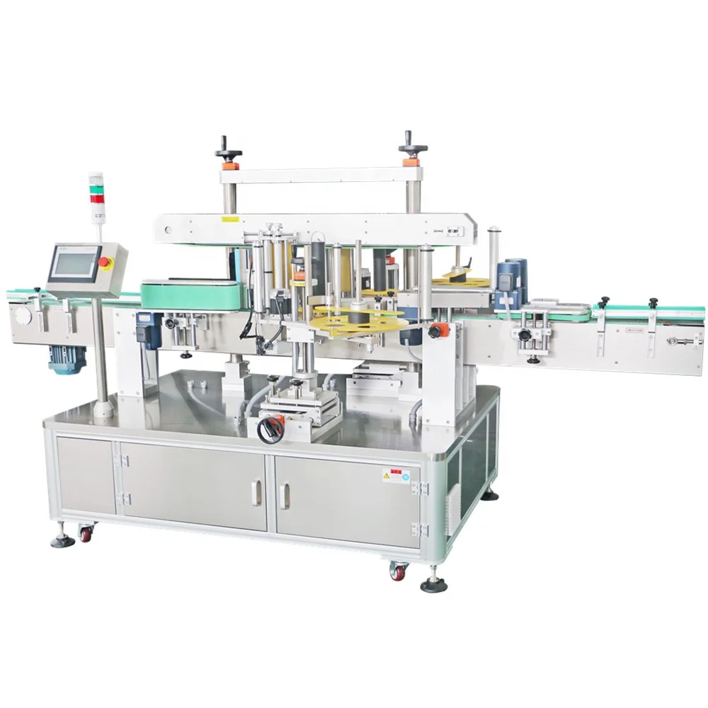 Стеклянная бутылка уксуса labeler двойная сторона автоматическая машина маркировки