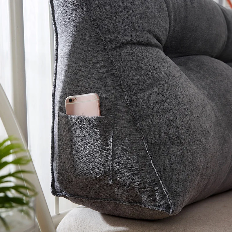 Gaga Triangle Pillow Lumbar Pillow Bed Reading Pillow Washable Wedge Support Lumbar Cushion