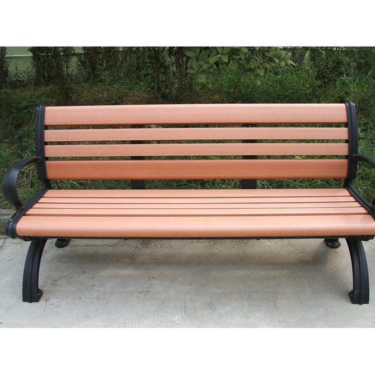 
Cheap wooden long bench chair with backrest 