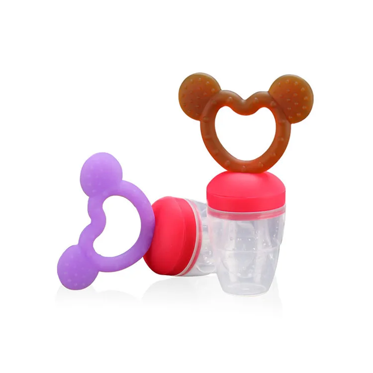 
2020 Hot Sale Eco-friendly Food Grade Silicone Baby Fruit Feeder Pacifier 
