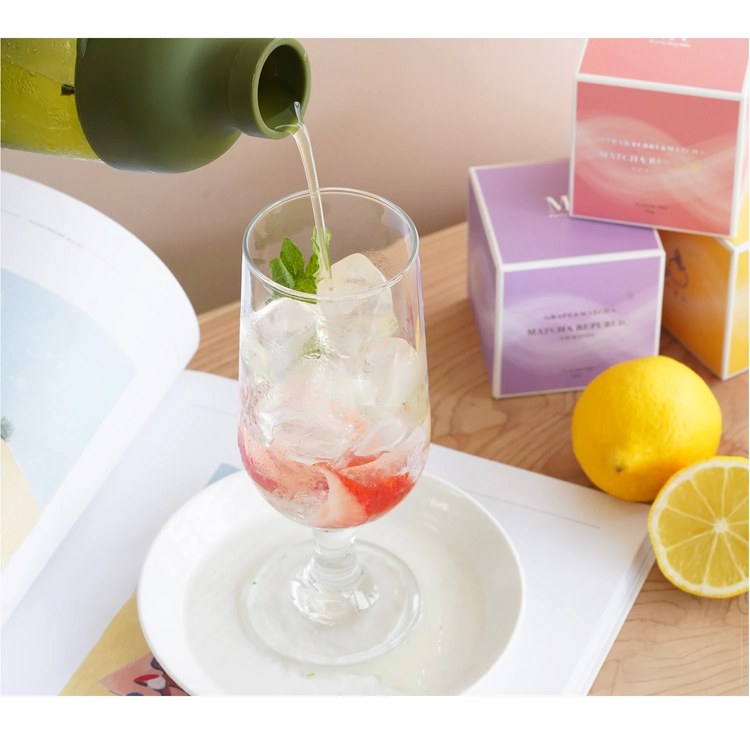 Flavoured organic loose leaf tea for #PEACH#YUZU#GREEN APPLE#STRAWBERRY#GRAPPE