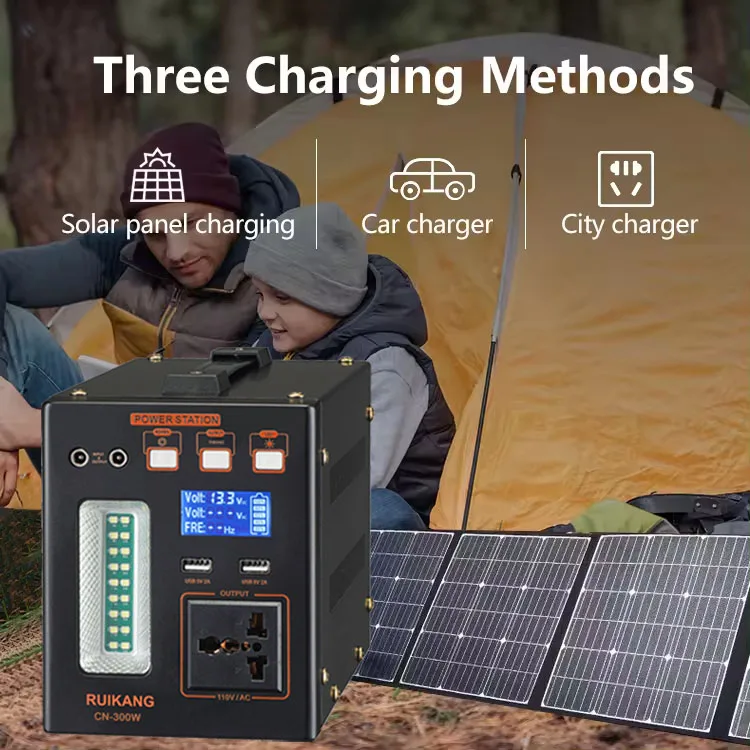 Prostar 300W LiFePO4 Portable Solar Power Station Lithium Ion 250Wh Energy Storage Outdoor Camping 220v 110v 1200W Rated Power