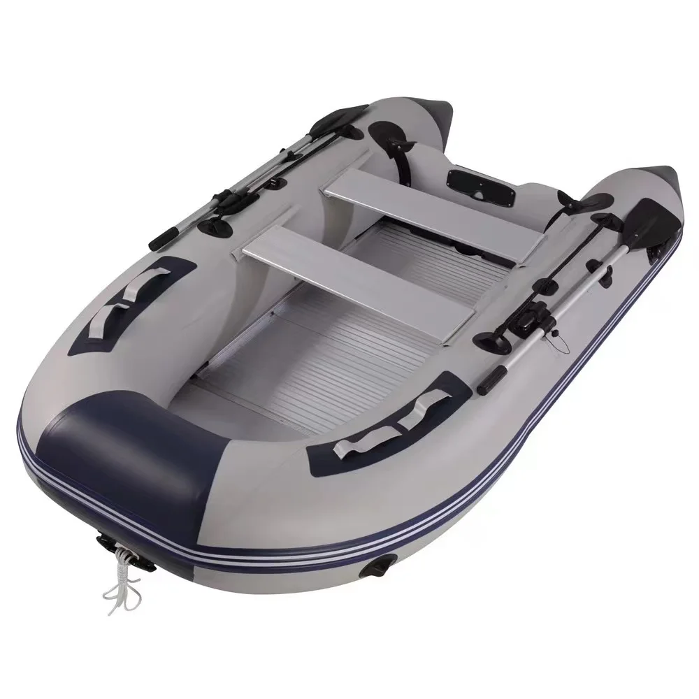 Inflatable Rowing Boat Cheap Row Boats OEM Approved PVC Safety 1.2mm pvc  Material 420cm fishing boat with Ce certification