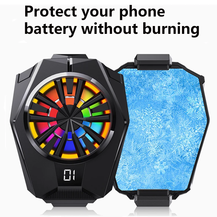 2022 Portable cooling gaming  wireless cell mobile phone cooler radiator fan fun cooler for phone