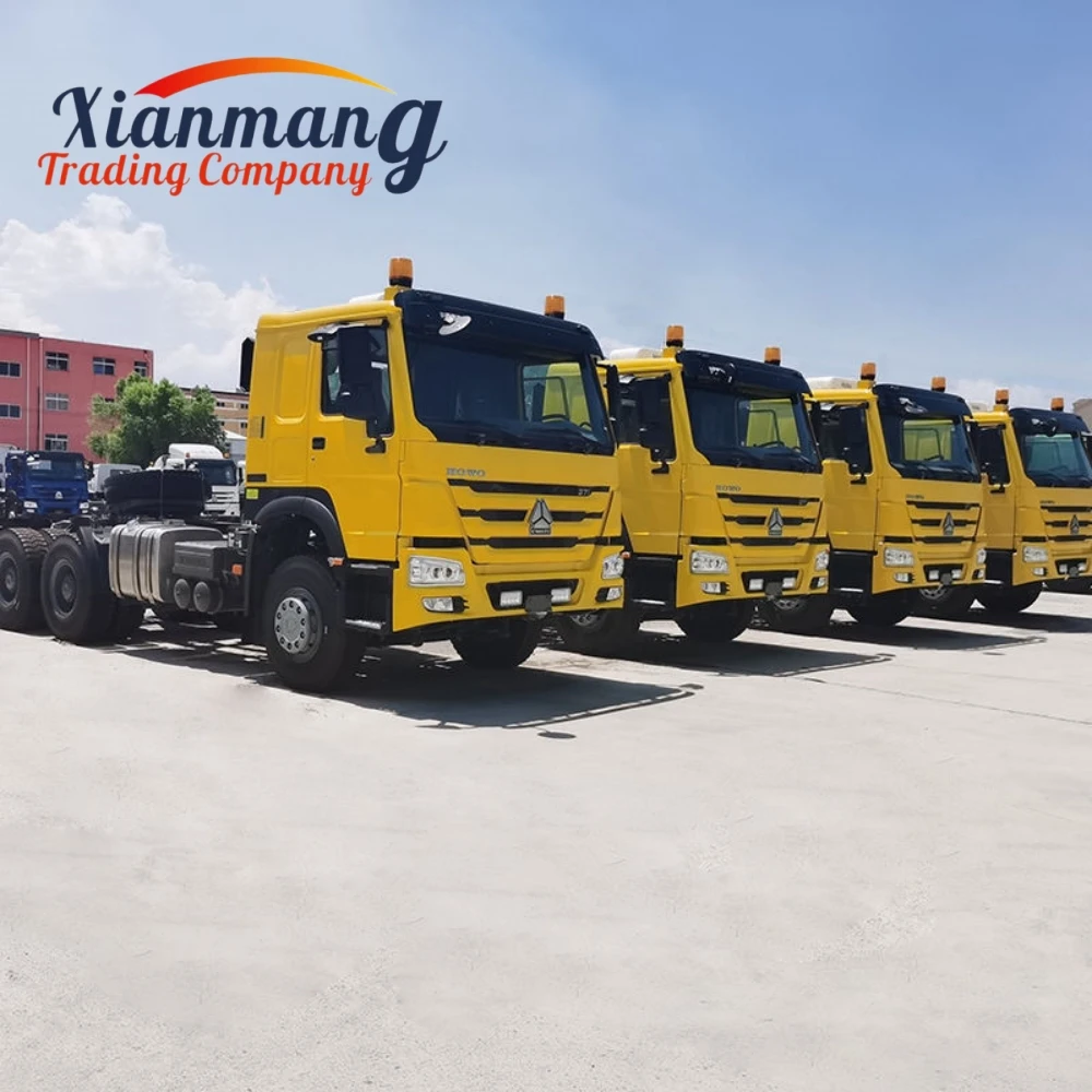 Used RHD Tractor  6x4 howo T7H  diesel tractor truck price for sale 10 wheel truck head 371 375 400 420HP
