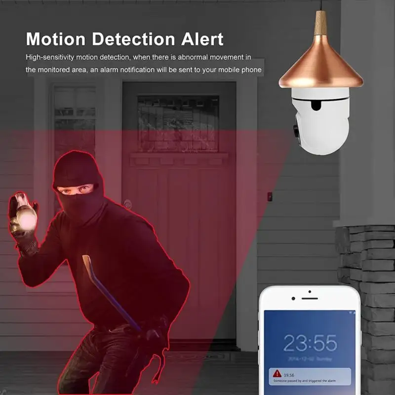 Smart Home Security Digital Wifi Camera Two way voice camera  Remote Monitoring Bulb camera with WIFI