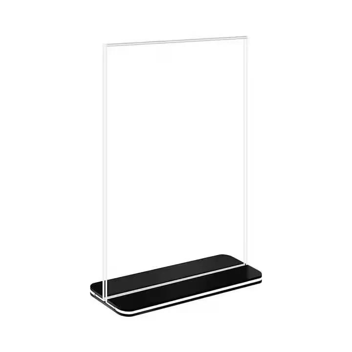 A4 A5 A6 Factory Personalised T Shaped clear Menu Card Holders Acrylic Menu Holder