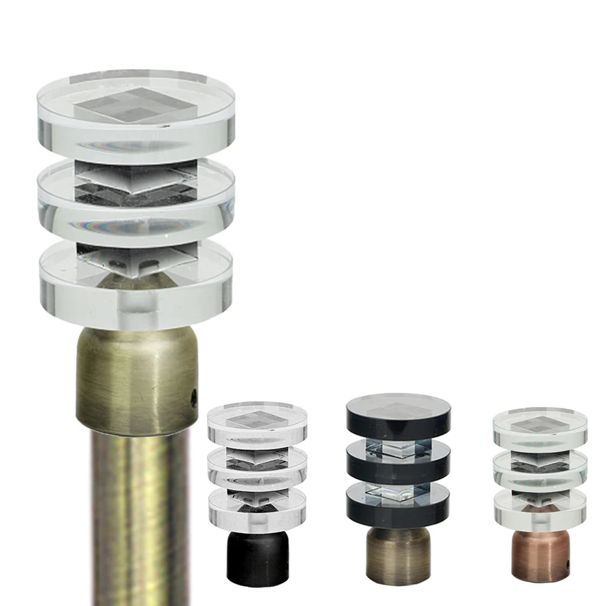 Curtain rod set finials Crystal Glass Ball  curtain crystal ball finials smart curtain opener accessories for the house